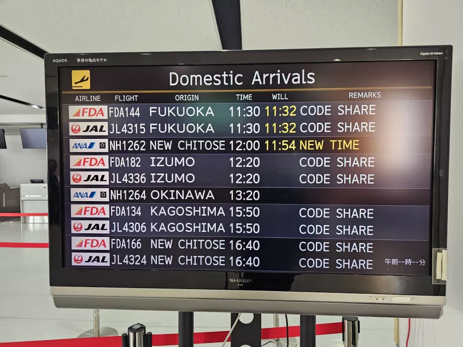 Arrival boards