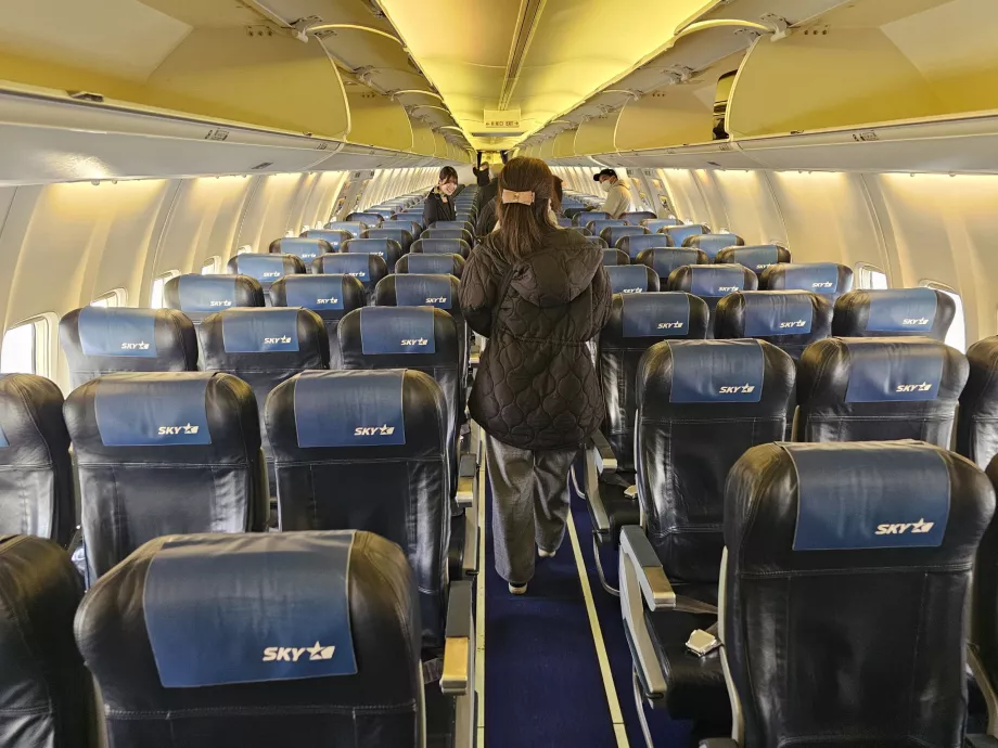 Interior of Boeing 737, Skymark Airlines