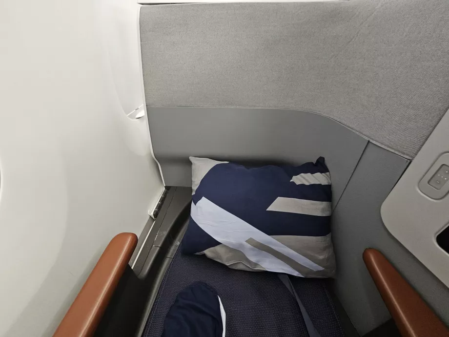 Pillow on a fold-out bed