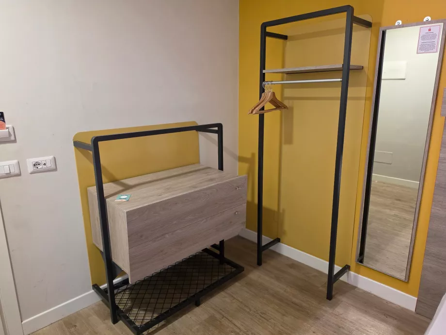 Locker and clothes hangers