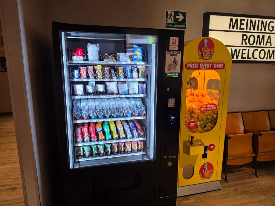 Vending machine at the reception