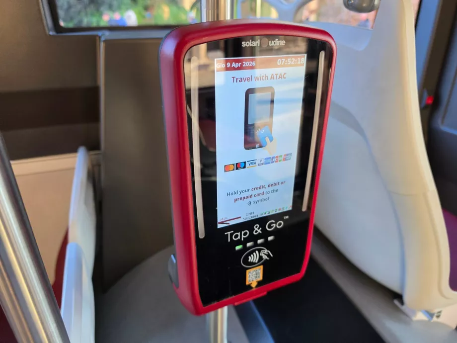 Validator for contactless fare payment