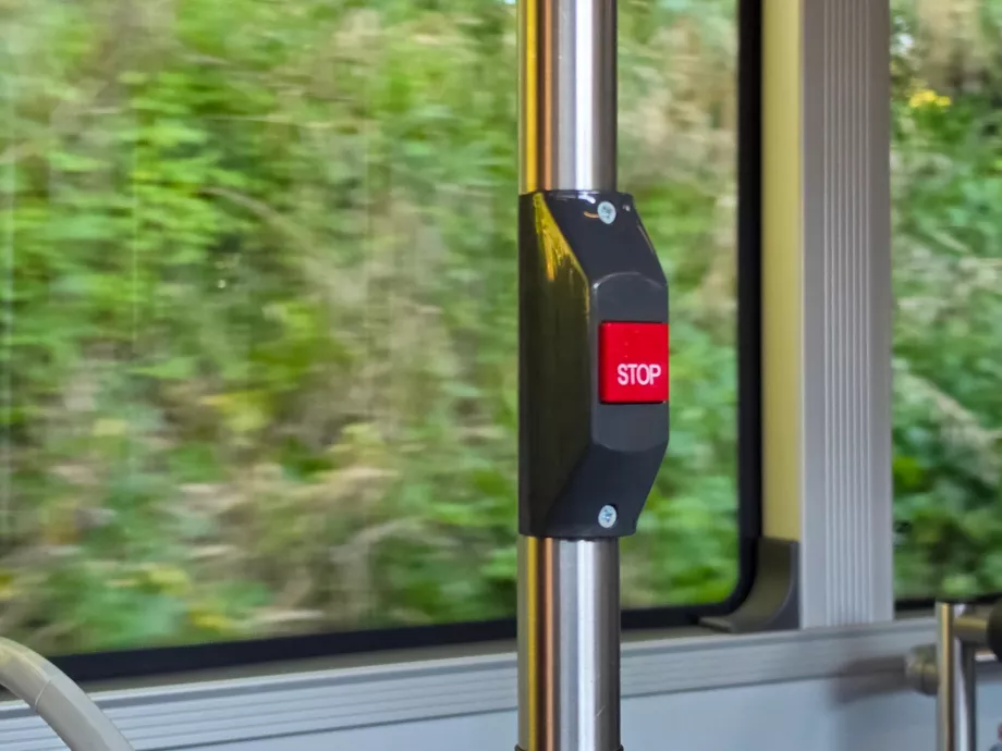 Stop button on city buses