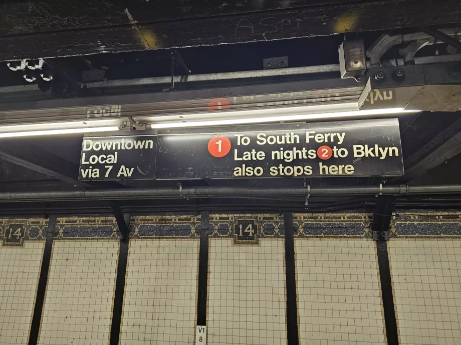 Signage in the metro