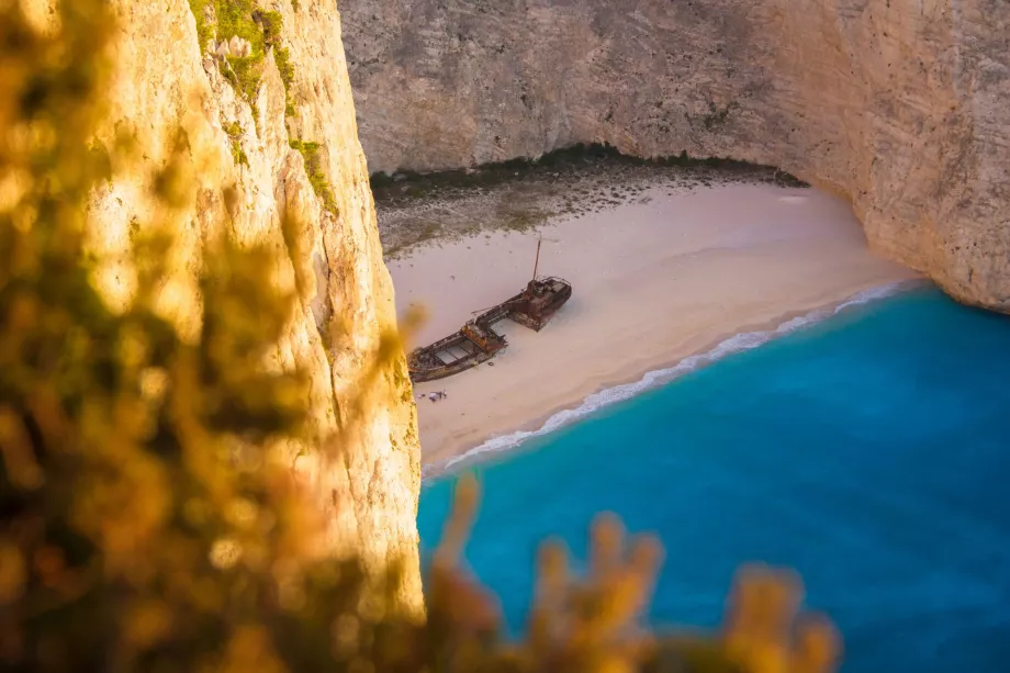 Navagio Beach in detail