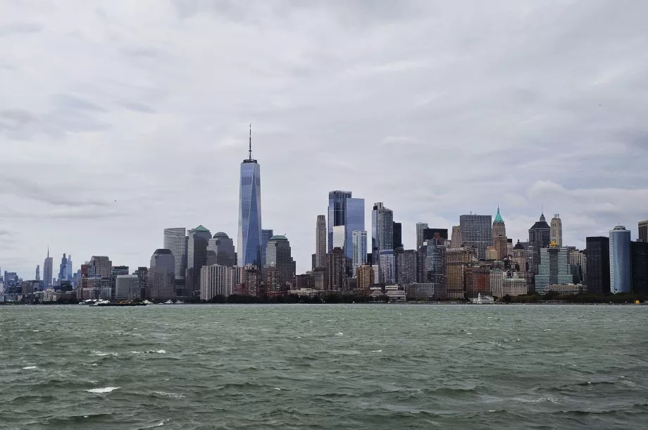 View of Manhattan from the Statue of Liberty ferry