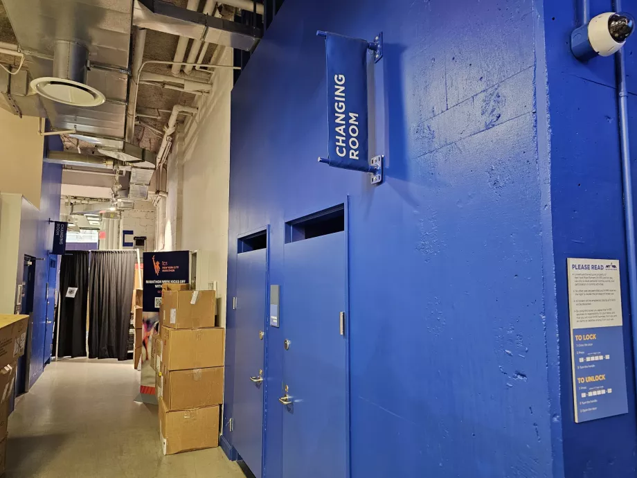 NYRR centre, luggage storage for runners