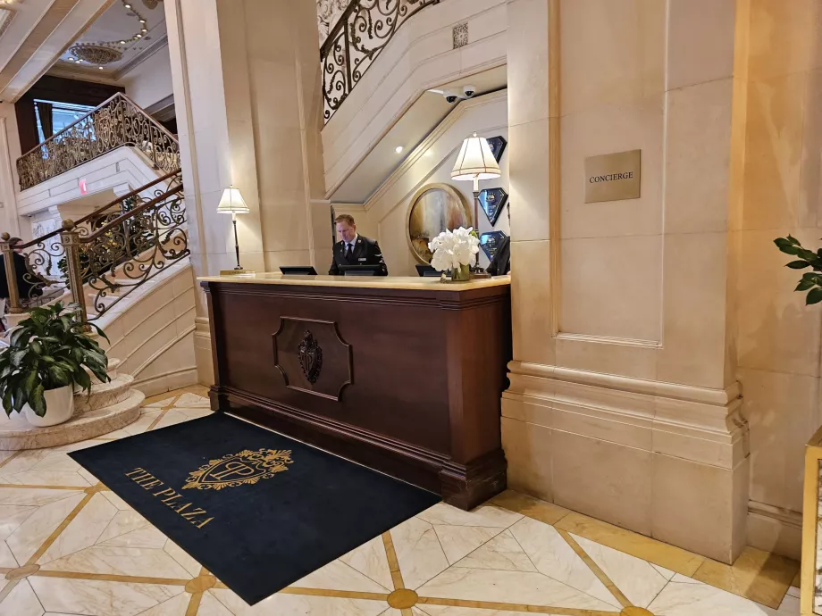 Concierge on the ground floor of the main hotel Lobby