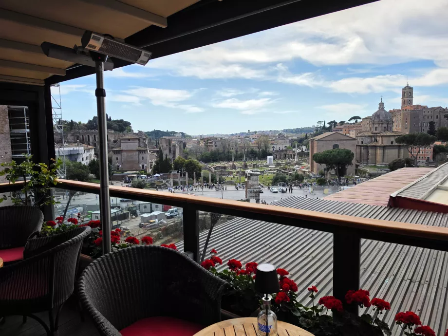 View from the hotel restaurant