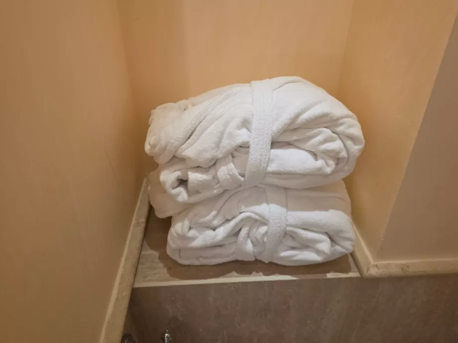 Bathrobes in the room