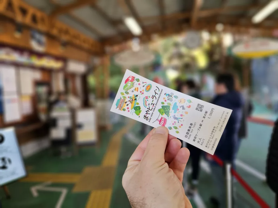 Ticket for the Maya cable car