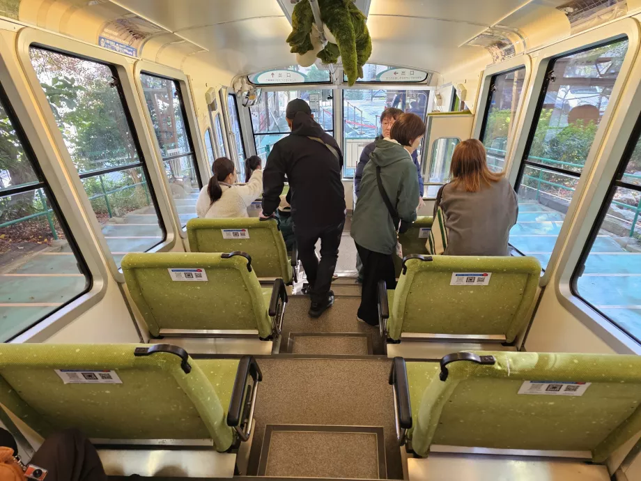 Interior of the Maya cable car