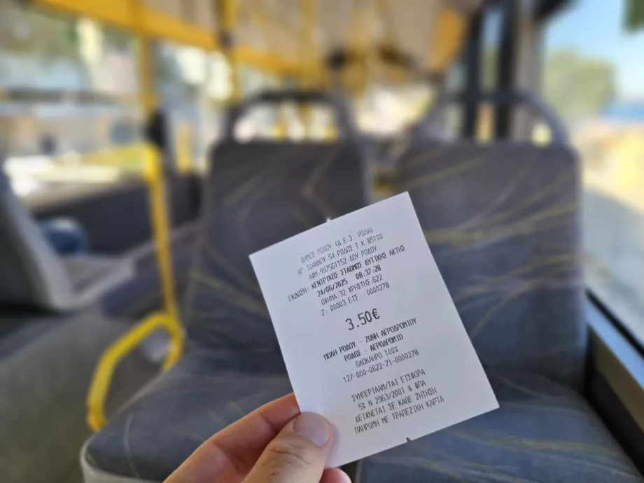 D.E.S. Roda bus ticket