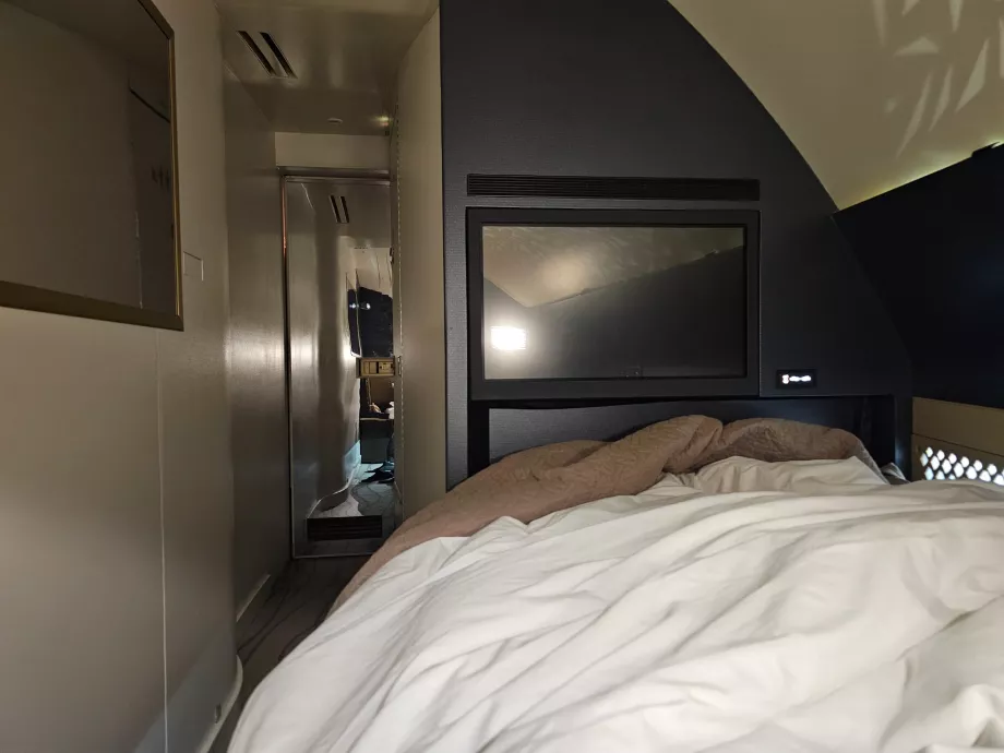 An unmade bed