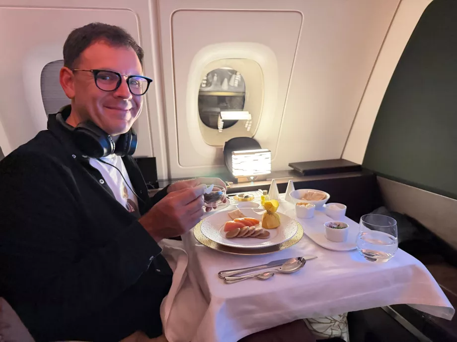 I’m enjoying the caviar service