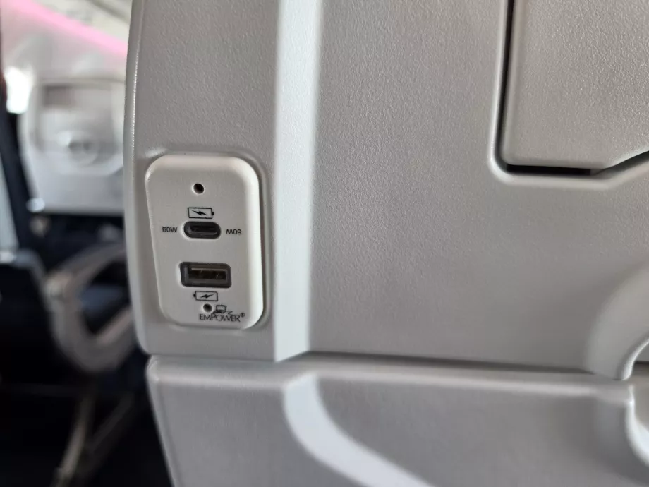 USB ports for charging electronic devices