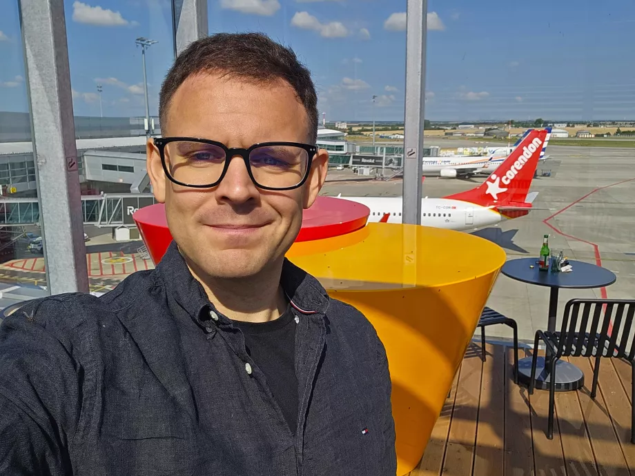 Me on the observation deck of the lounge