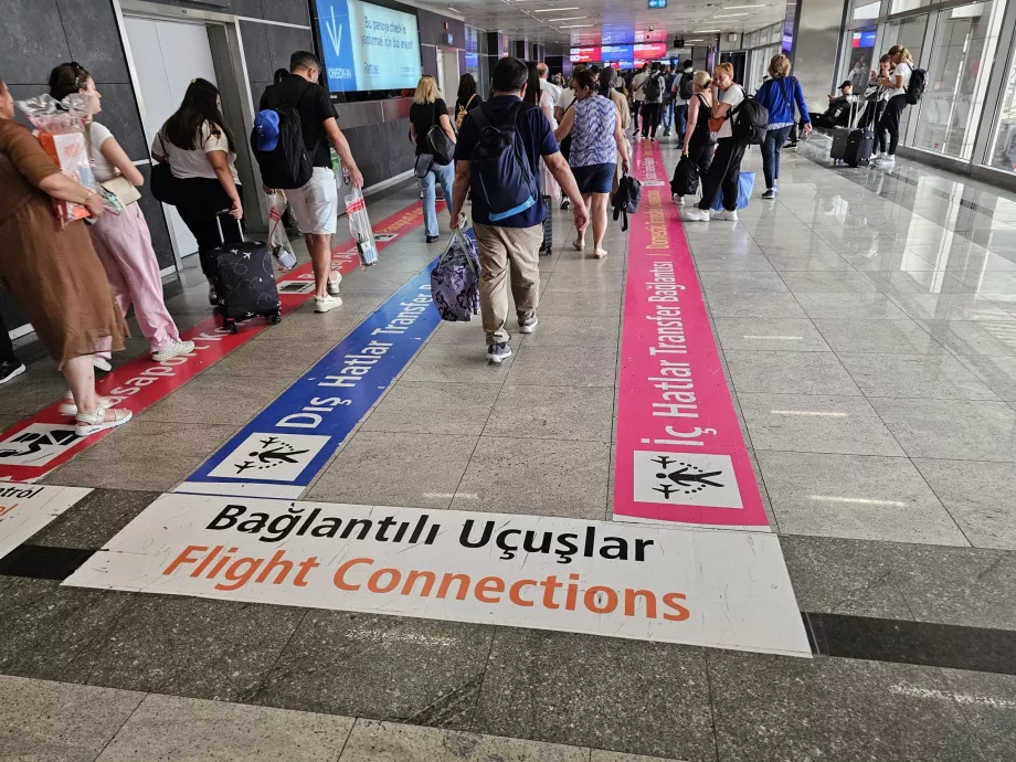 Marking of transfer corridors