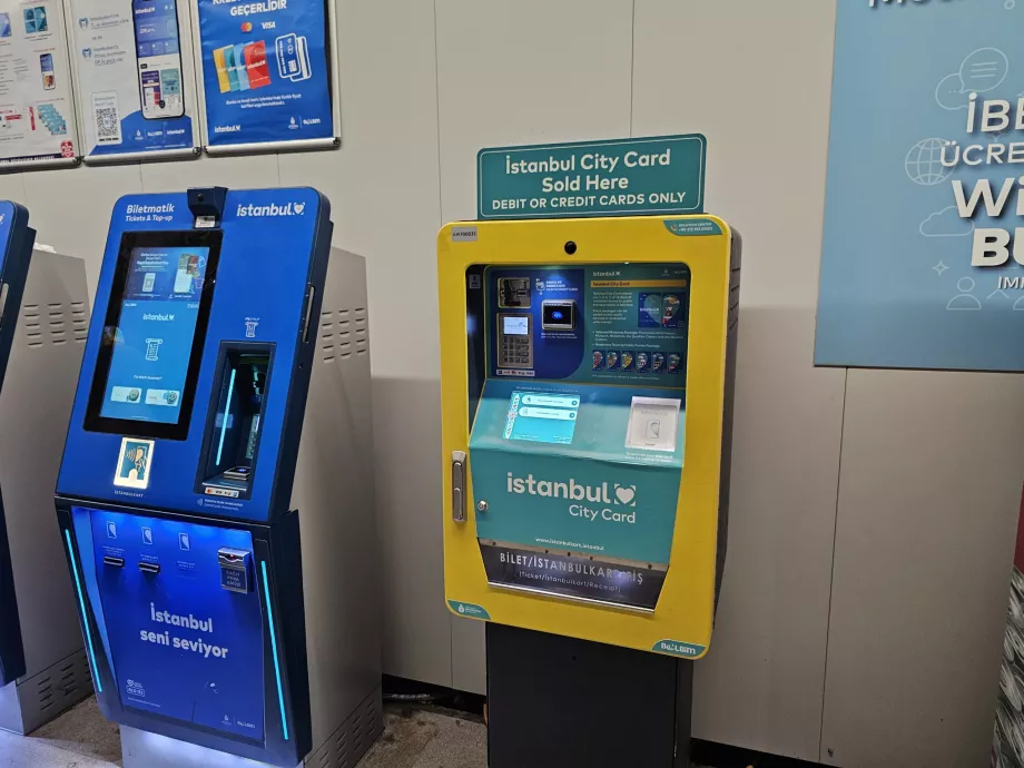 Yellow vending machine for day and multi-day tickets