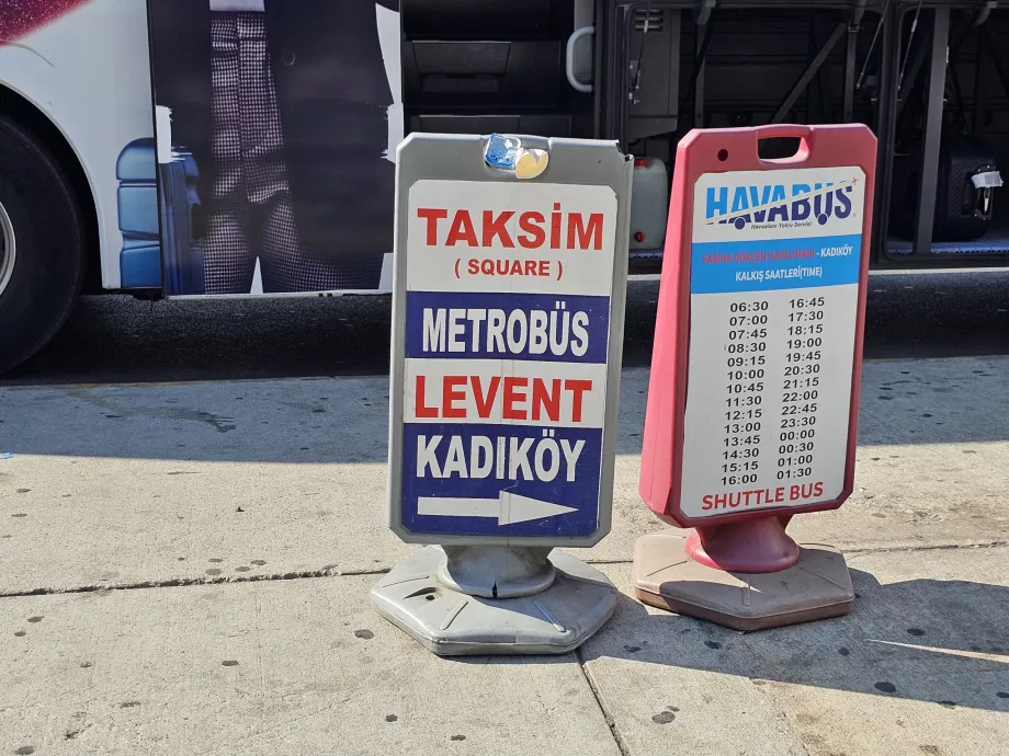 Marking of Havabus stops