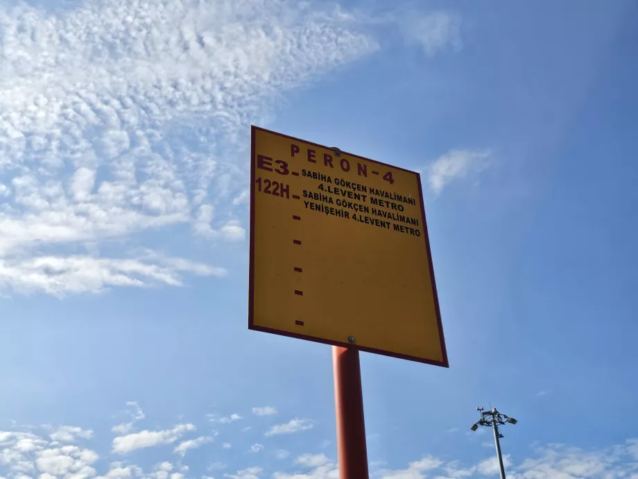 Local bus stop signs