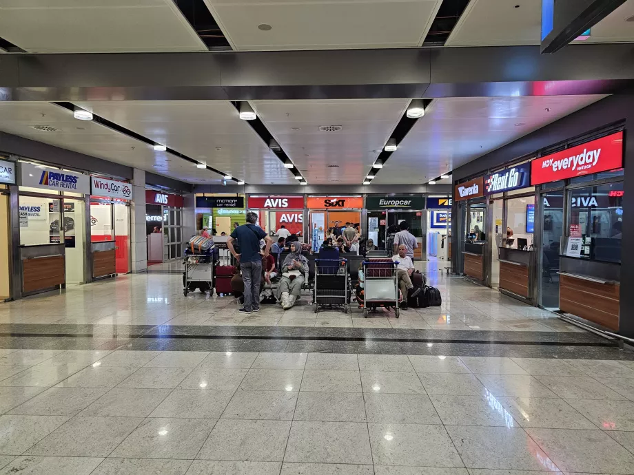 Car rental, arrivals hall