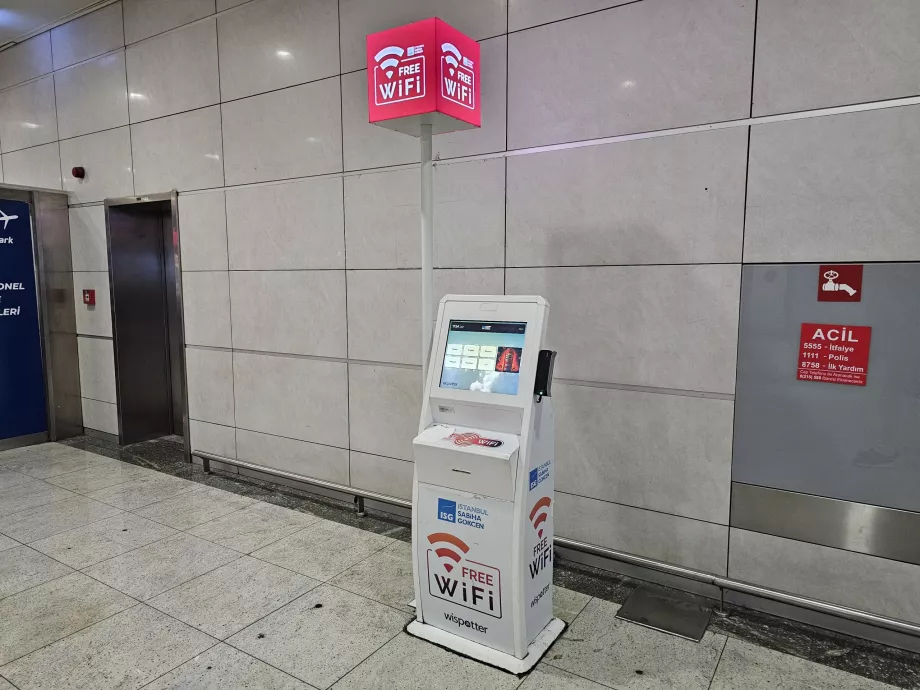 Kiosk for wi-fi internet password