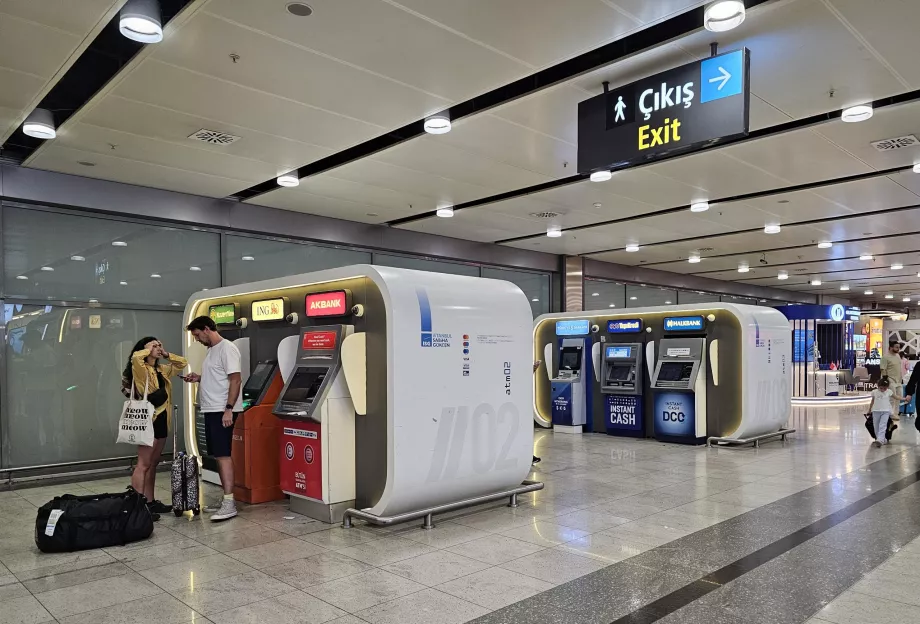 ATMs in the arrivals hall