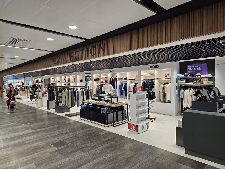 Luxury boutiques, transit section