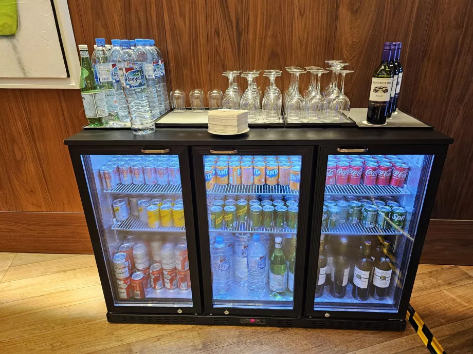 Soft drinks and wine