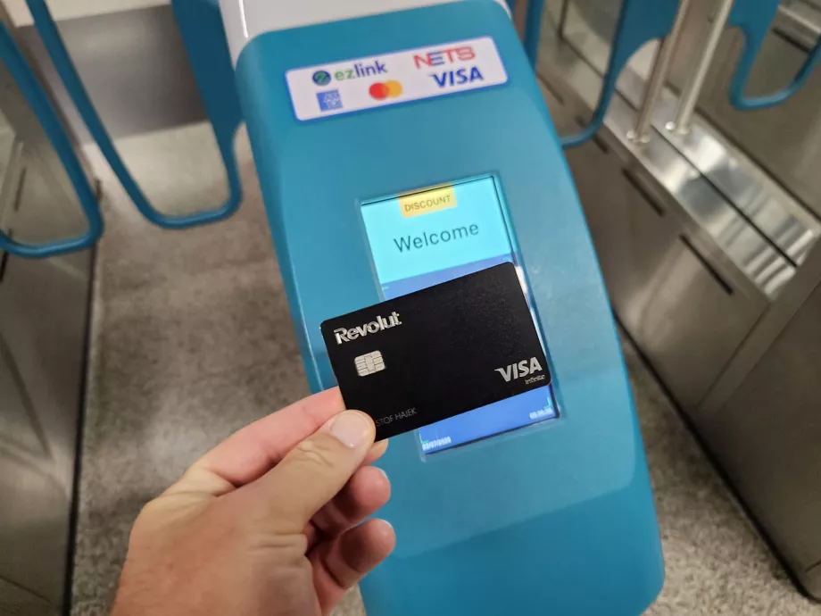 Paying by card in the metro