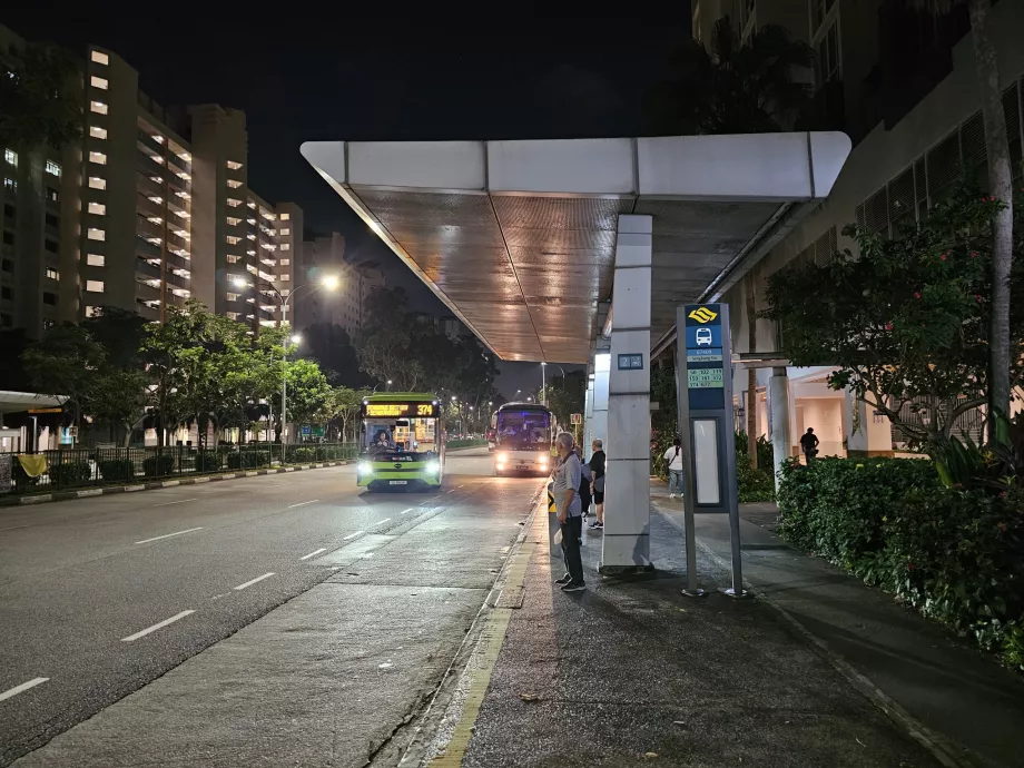 Bus stop 102 direction Seletar at Sengkang subway station