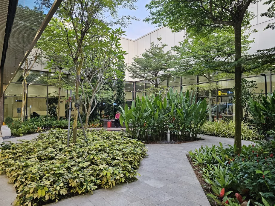 Garden in front of the terminal