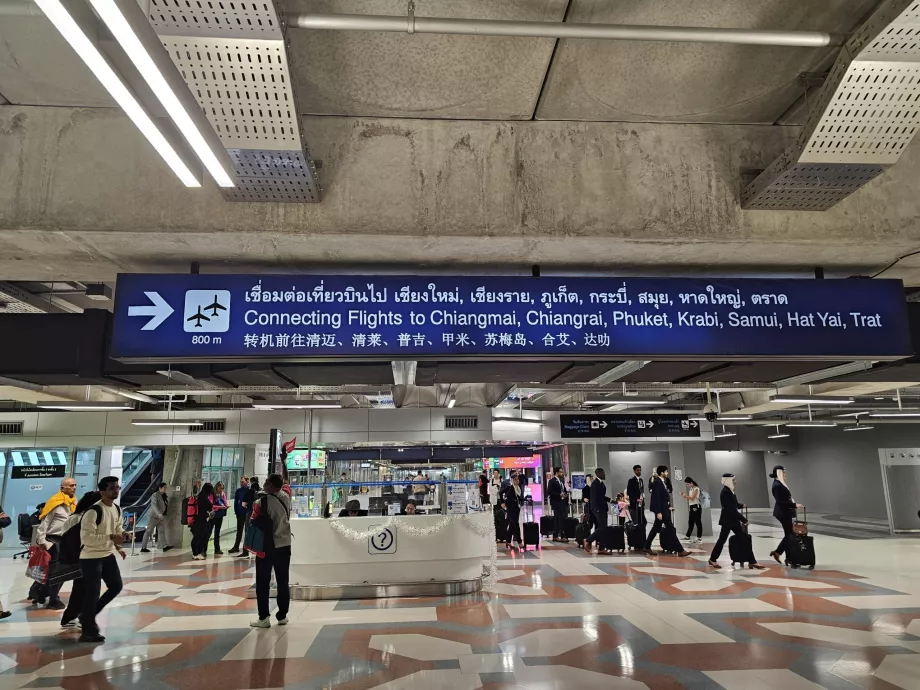 Transfer from international to domestic flights