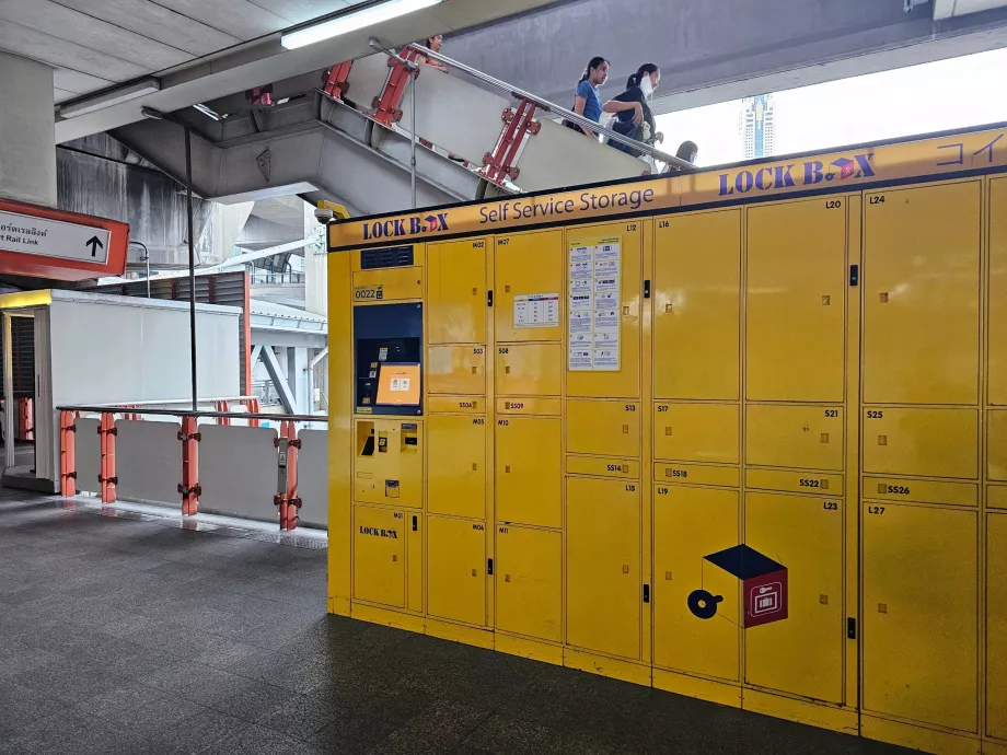 Luggage lockers in the underground